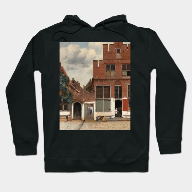 View of Houses in Delft, known as 'The little Street' by Jan Vermeer Hoodie by Classic Art Stall